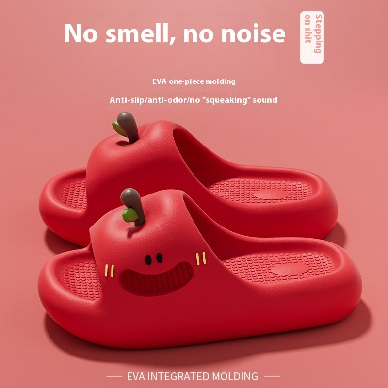 Apple Non-Slip Women's Slipper