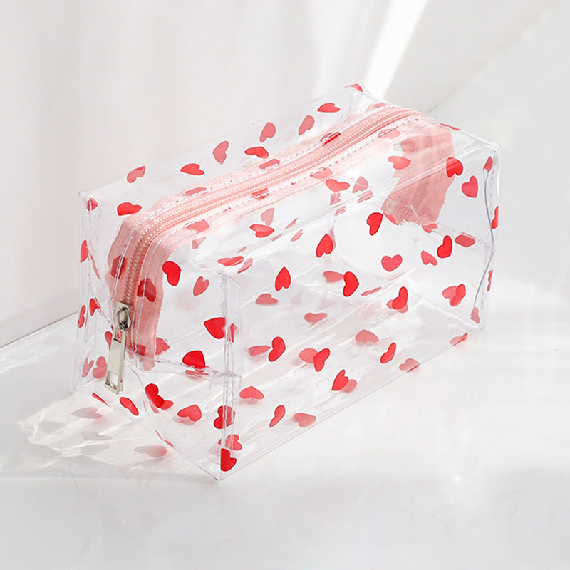 Fashionable Transparent Large-Capacity Portable Stationery Bag - 6 Designs