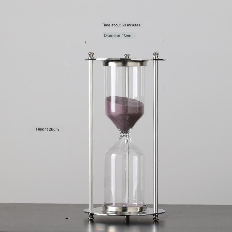 Metal Hourglass Timer Ornaments Study Soft Decorations