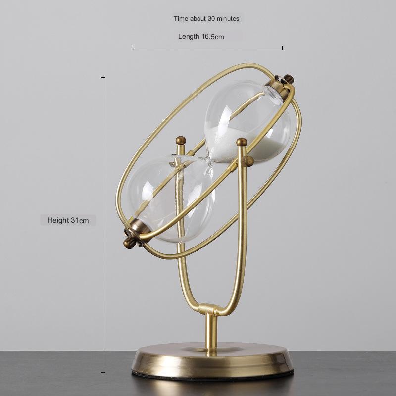 Metal Hourglass Timer Ornaments Study Soft Decorations
