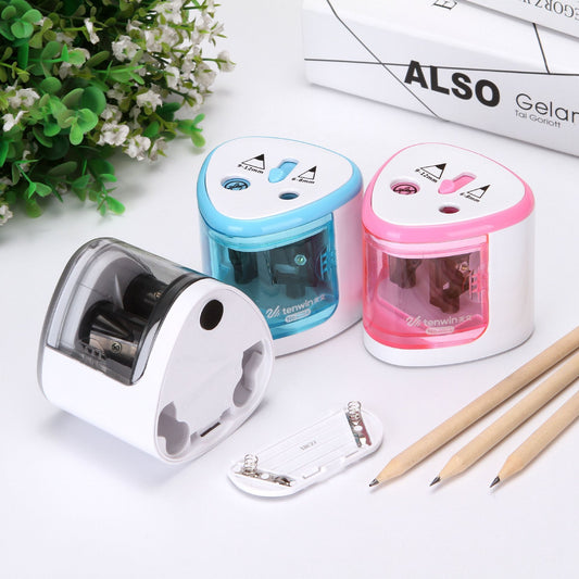 Electric Pencil Sharpener - Automatic Plastic Pencil Sharpener
