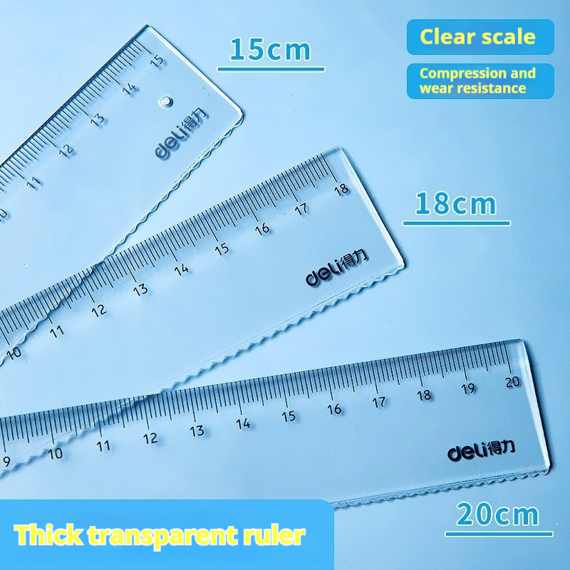 Transparent Ruler Wave Line Ruler Multifunctional Stationery