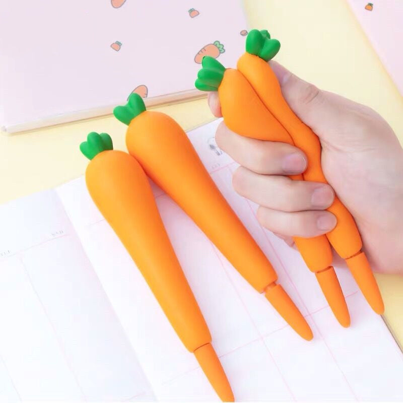 Full Set of Carrot Stationery or Just Pencil Case - Pencil Case, Pens, Pencils, Erasers/Rubbers, and Much More