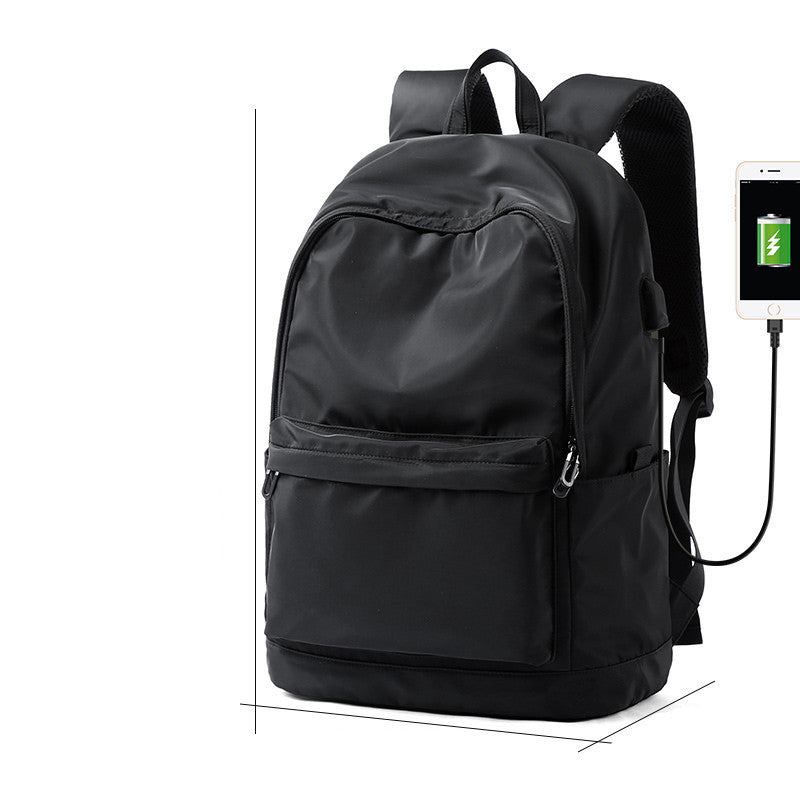 Black/Grey/Gray Backpack Casual Waterproof Travel Bag Computer Bag