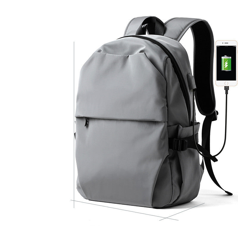 Black/Grey/Gray Backpack Casual Waterproof Travel Bag Computer Bag
