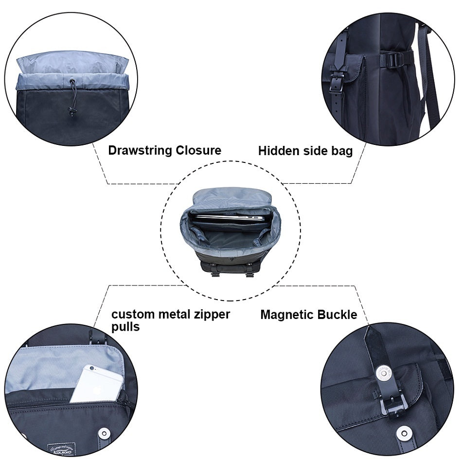 KAUKKO Large Capacity Backpack Laptop Backpack Schooldbag