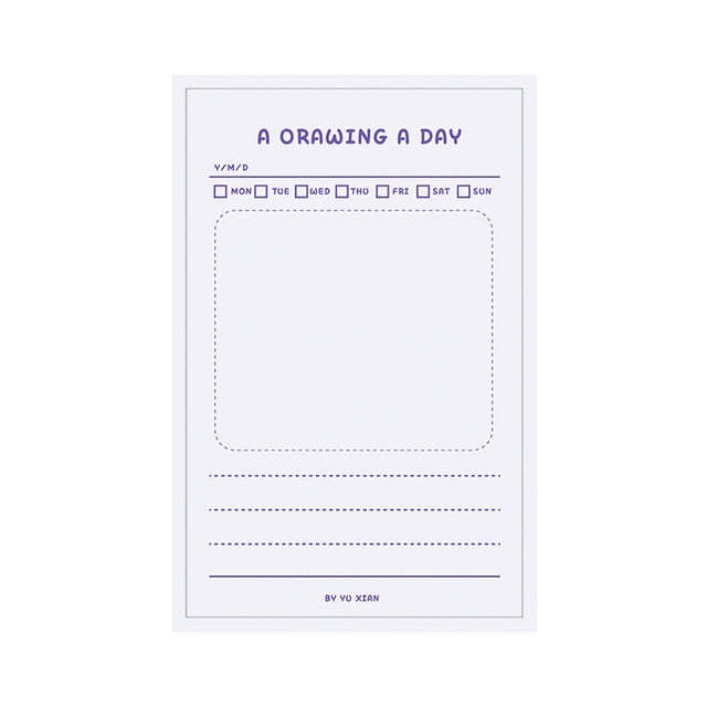 Daily Weekly Notepad Planner Tearable Message Memo Book