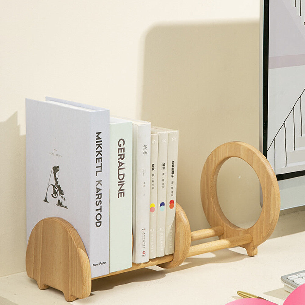 Wooden Desktop Bookshelf Adjustable