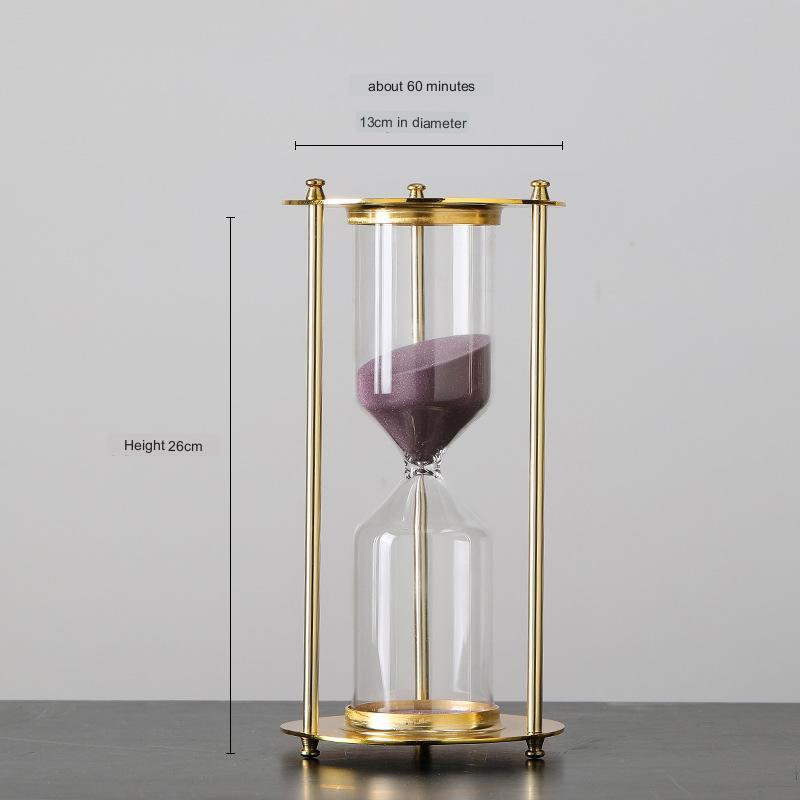Metal Hourglass Timer Ornaments Study Soft Decorations