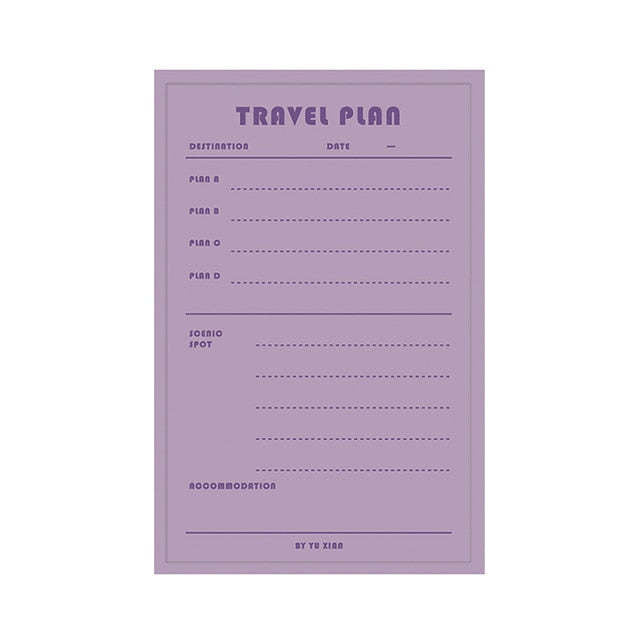 Daily Weekly Notepad Planner Tearable Message Memo Book