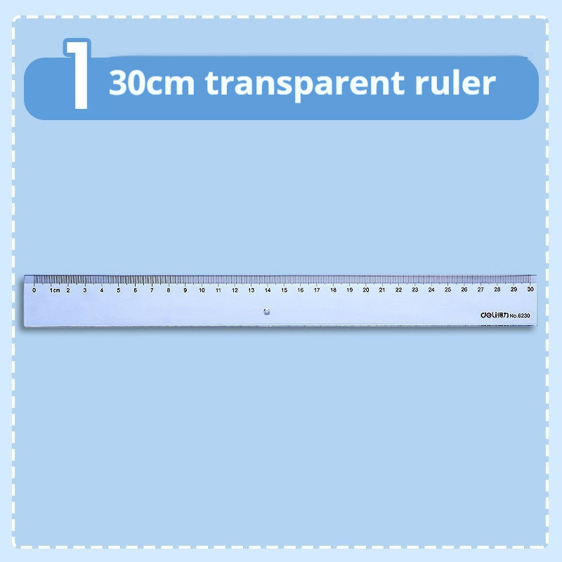 Transparent Ruler Wave Line Ruler Multifunctional Stationery