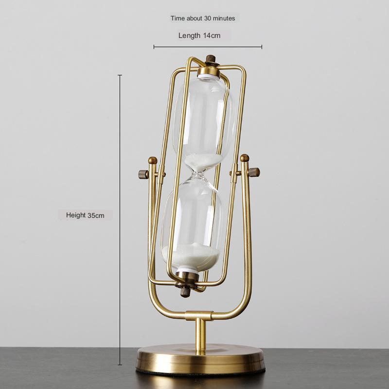 Metal Hourglass Timer Ornaments Study Soft Decorations