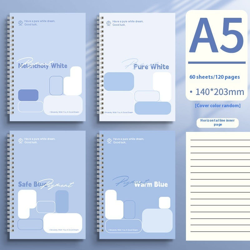 Simple Blue Coil Notebook A5 Coil Notebook