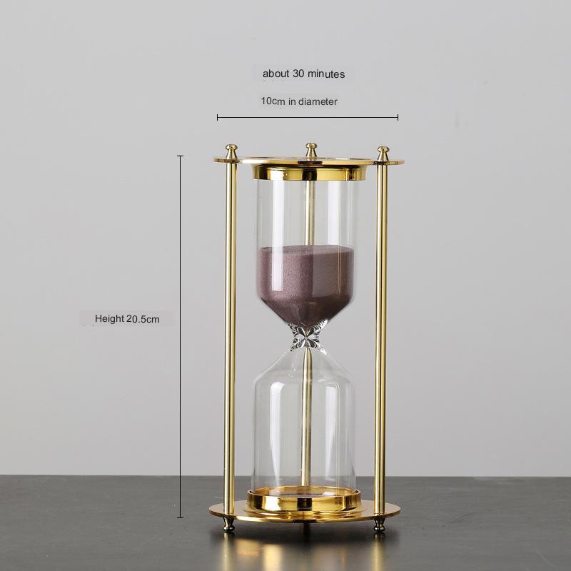 Metal Hourglass Timer Ornaments Study Soft Decorations