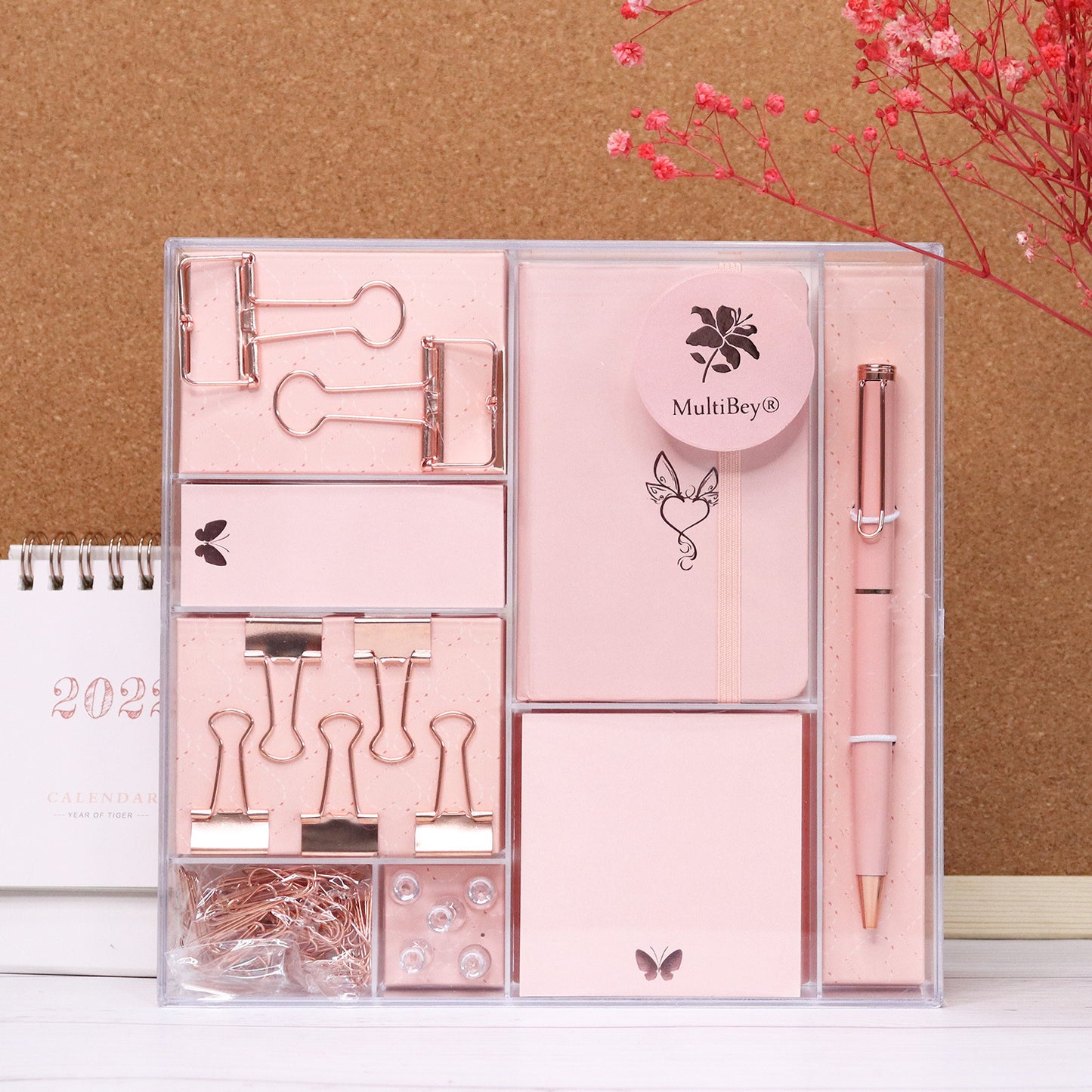 Rose Gold Stationery Set Gift Box Student Stationery