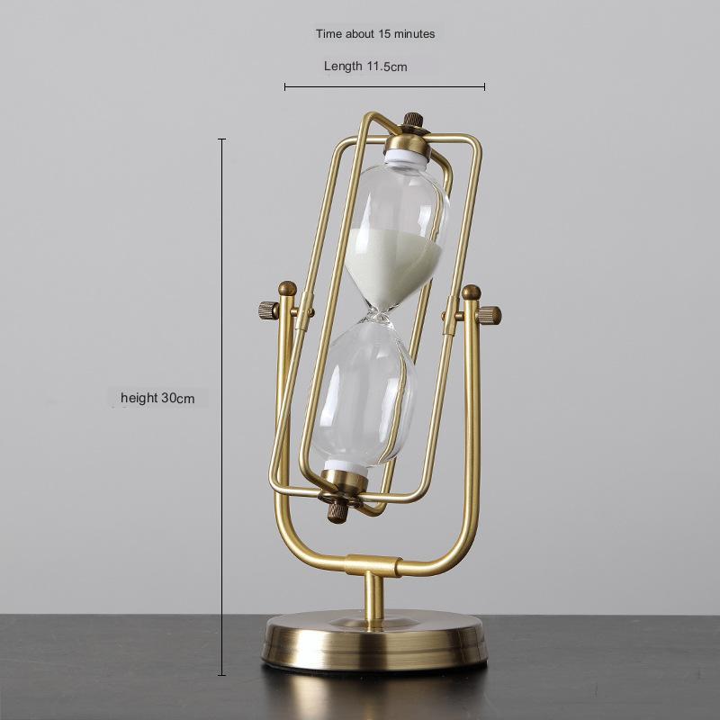 Metal Hourglass Timer Ornaments Study Soft Decorations