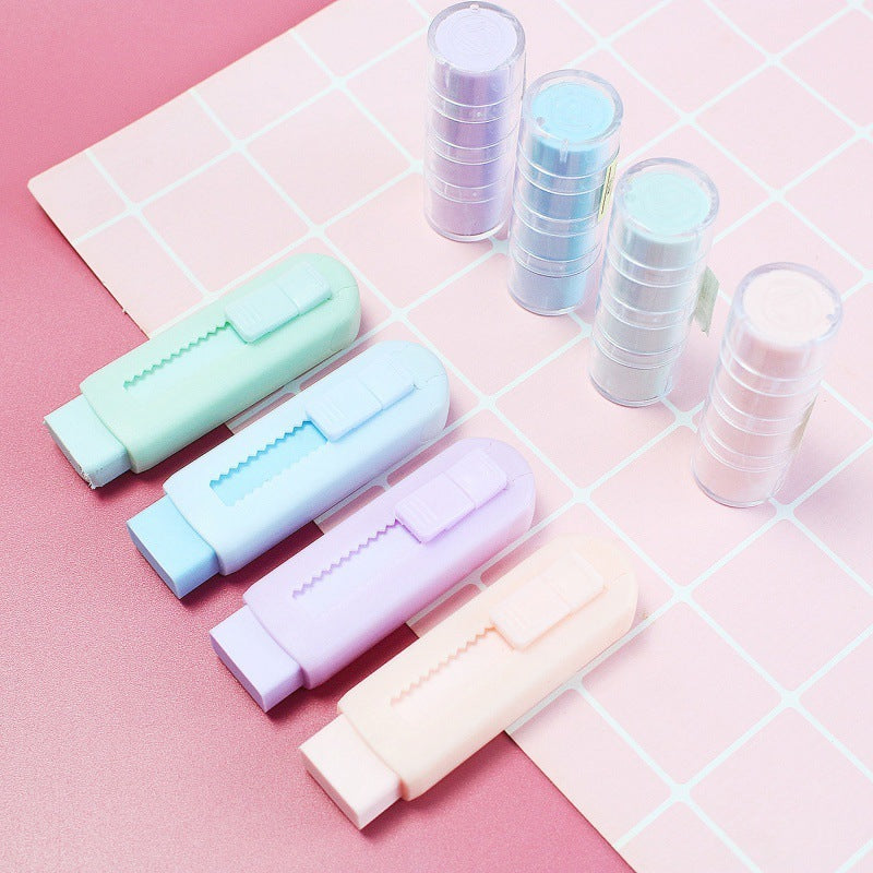 Multifunctional Eraser Macaron Color Pull-Out Rubber/Eraser