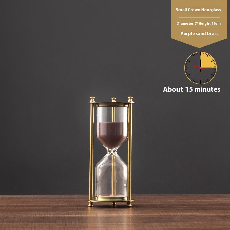 Metal Hourglass Timer Ornaments Study Soft Decorations