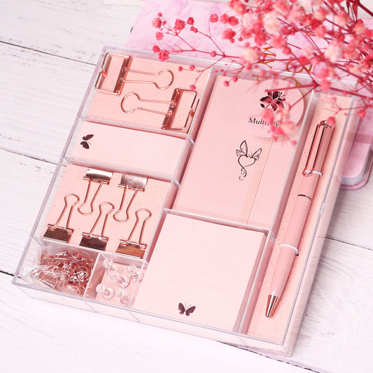 Rose Gold Stationery Set Gift Box Student Stationery