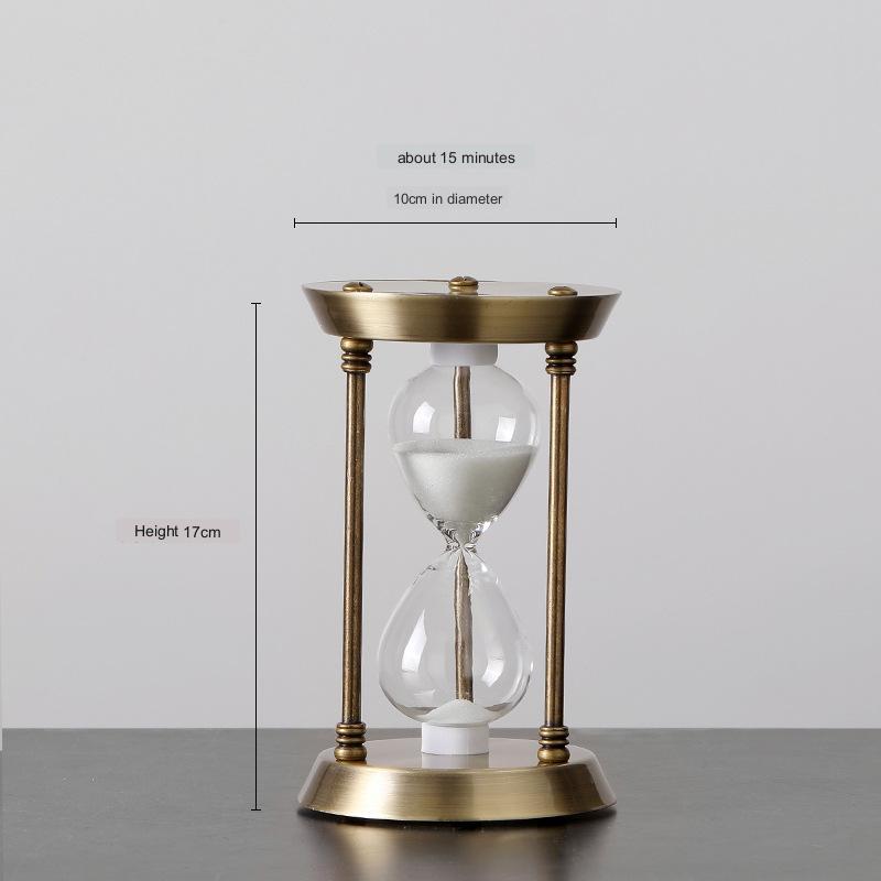 Metal Hourglass Timer Ornaments Study Soft Decorations