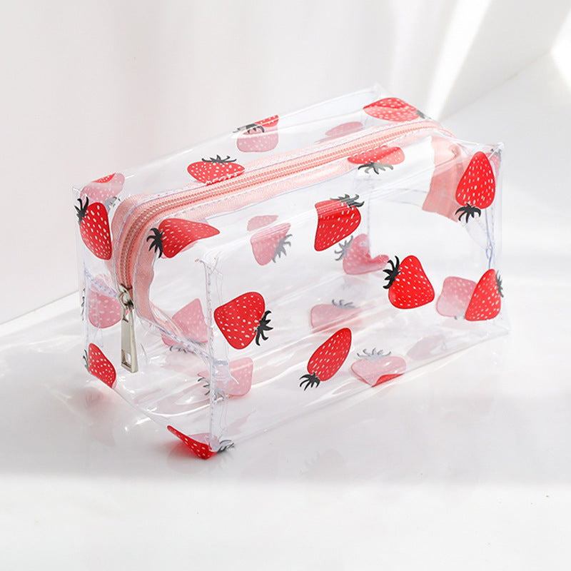 Fashionable Transparent Large-Capacity Portable Stationery Bag - 6 Designs