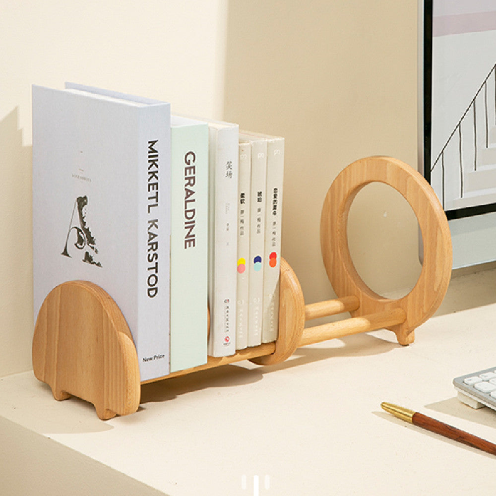 Wooden Desktop Bookshelf Adjustable