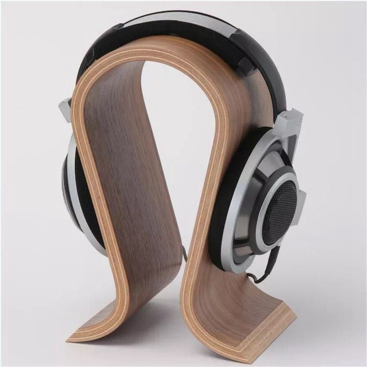 Headphone Stand Solid Wood for Computer