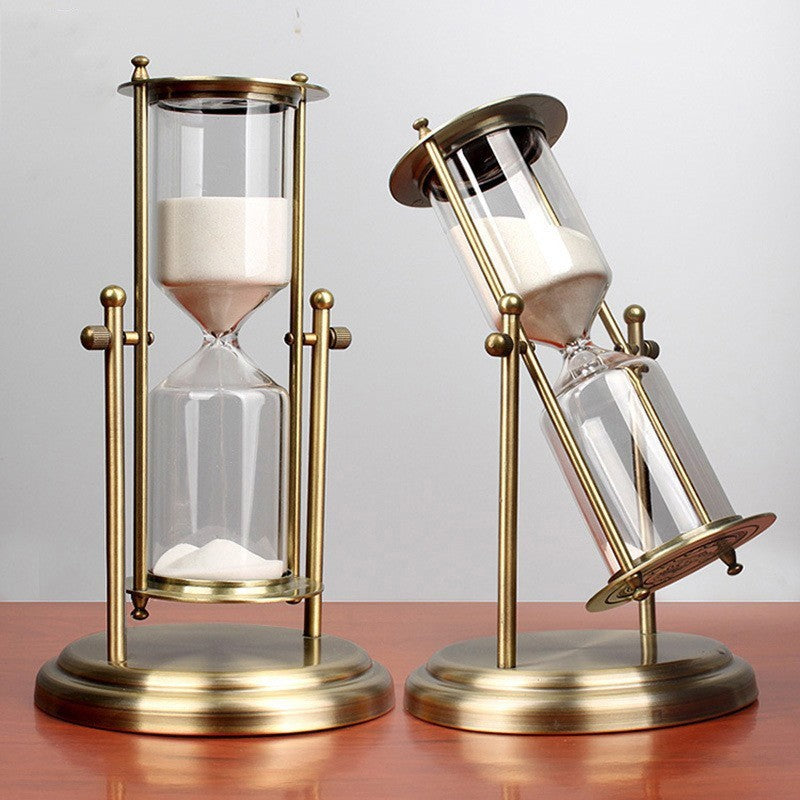 Metal Hourglass Timer Ornaments Study Soft Decorations