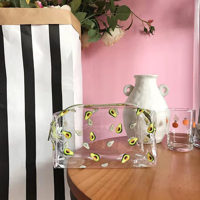 Fashionable Transparent Large-Capacity Portable Stationery Bag - 6 Designs