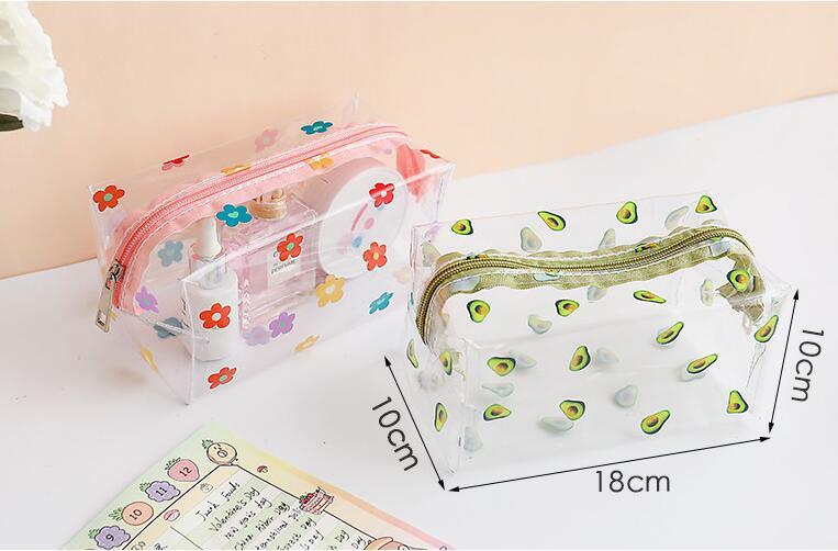 Fashionable Transparent Large-Capacity Portable Stationery Bag - 6 Designs