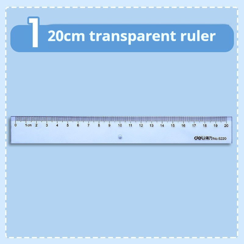Transparent Ruler Wave Line Ruler Multifunctional Stationery