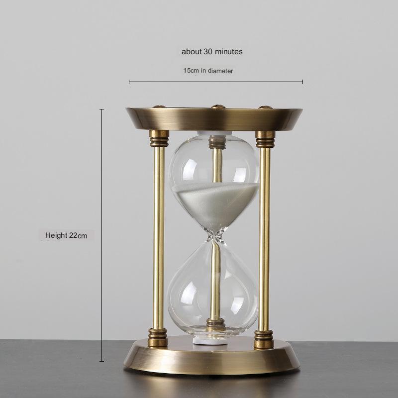 Metal Hourglass Timer Ornaments Study Soft Decorations