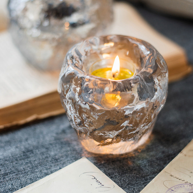Decorative Tabletop Ornaments Glass Romantic Candle Light Holder
