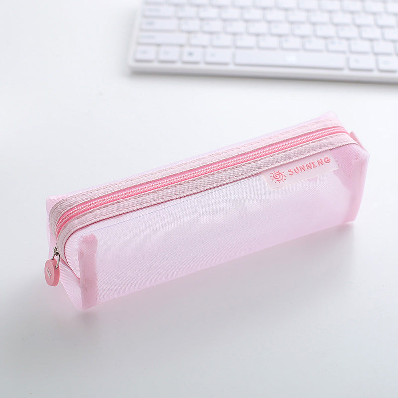 Transparent Mesh Pencil Case