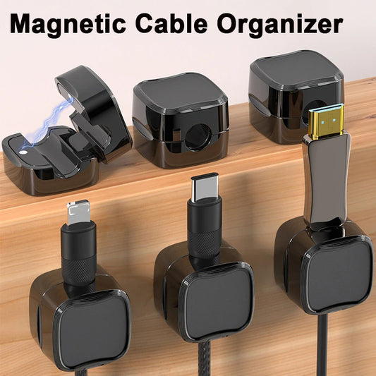 Magnetic Cable Clip Under Desk Cable Management and Wire Organiser