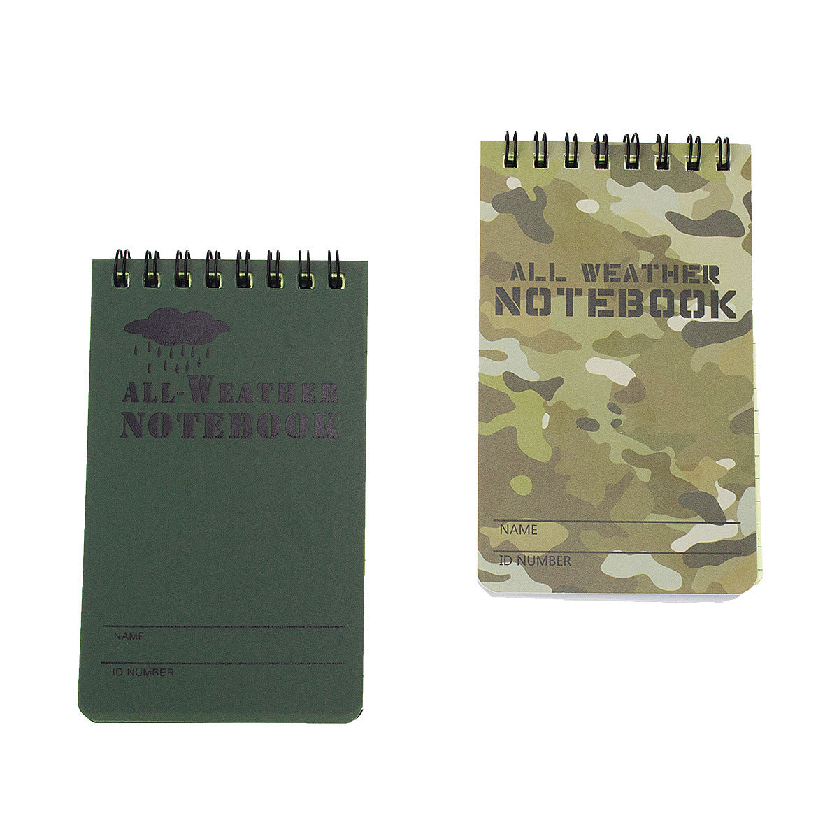 Outdoor Waterproof Notepad Camouflage PVC Notepad