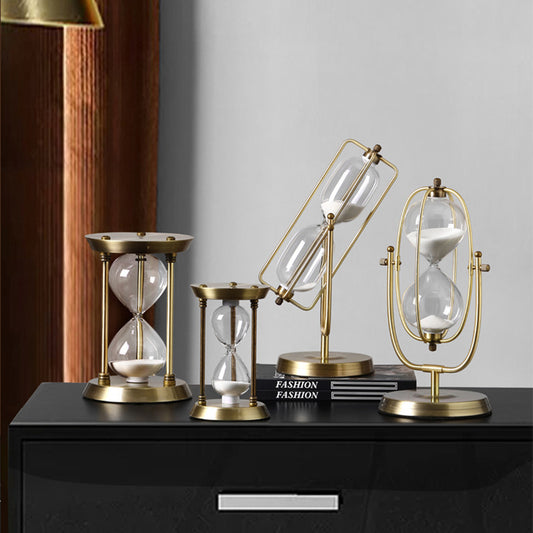 Metal Hourglass Timer Ornaments Study Soft Decorations